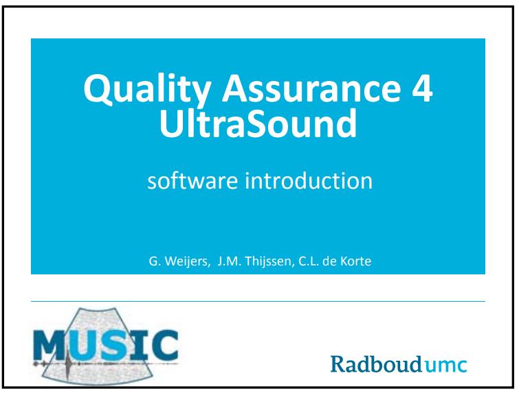 QA4US course end of March: 3 open spots